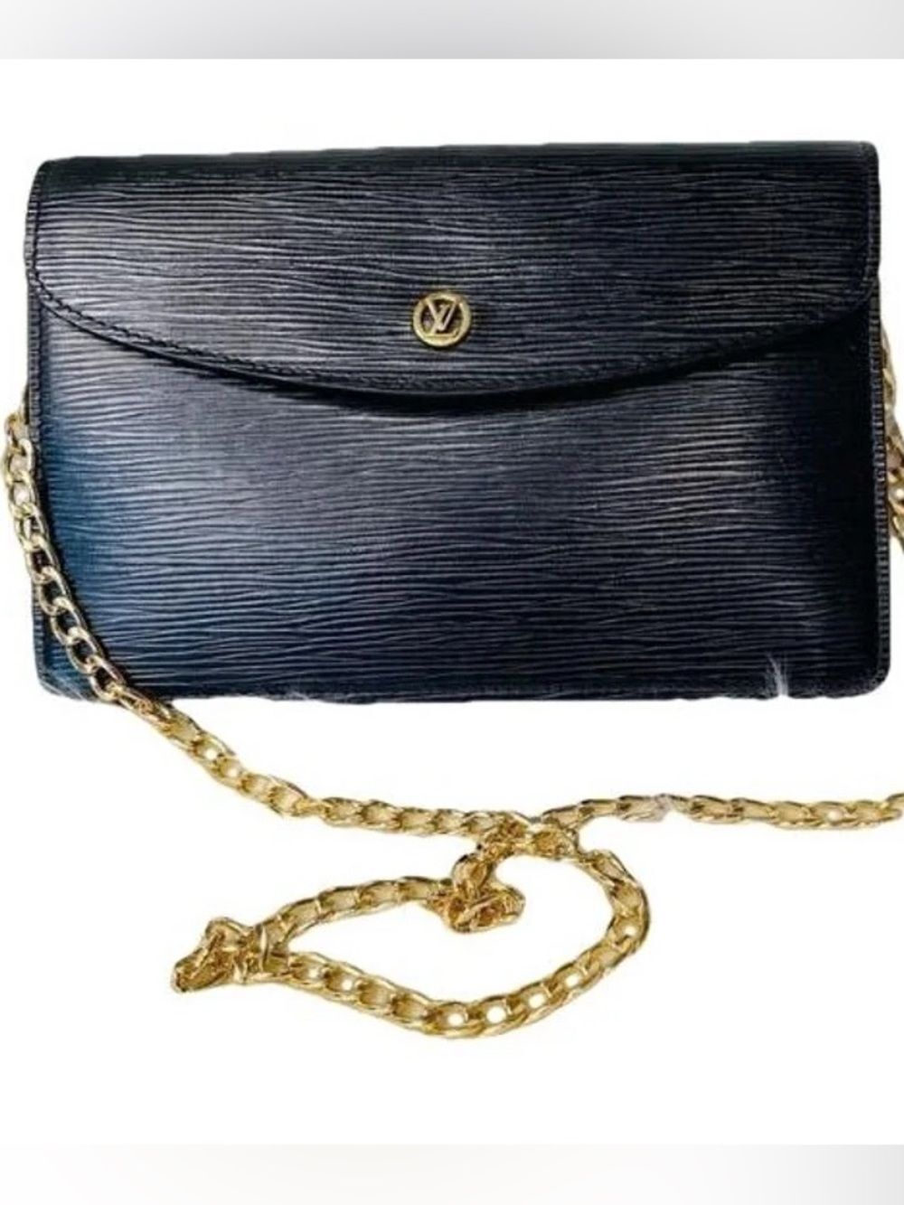 🛍️ Louis Vuitton Montaigne Clutch/Shoulder Bag Conversion.  Cert of Authenticity